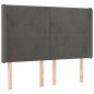 vidaXL Cabecero con LED de terciopelo gris oscuro 147x16x118/128 cm vidaXL Cabecero con LED de terciopelo gris oscuro 147x16x118/128 cm