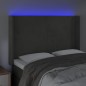 vidaXL Cabecero con LED de terciopelo gris oscuro 147x16x118/128 cm vidaXL Cabecero con LED de terciopelo gris oscuro 147x16x118/128 cm