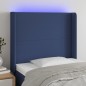 vidaXL Cabecero con LED de tela azul 103x16x118/128 cm vidaXL Cabecero con LED de tela azul 103x16x118/128 cm