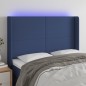 vidaXL Cabecero con LED de tela azul 147x16x118/128 cm vidaXL Cabecero con LED de tela azul 147x16x118/128 cm