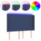 vidaXL Cabecero con LED de tela azul 147x16x118/128 cm vidaXL Cabecero con LED de tela azul 147x16x118/128 cm