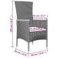 vidaXL Set comedor jardín 7 pzas y cojines ratán sintético gris vidaXL Set comedor jardín 7 pzas y cojines ratán sintético gris