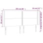 vidaXL Cabecero con LED de tela marrón oscuro 203x16x118/128 cm