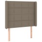 vidaXL Cabecero con LED de tela gris taupe 83x16x118/128 cm vidaXL Cabecero con LED de tela gris taupe 83x16x118/128 cm