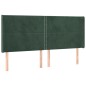 vidaXL Cabecero con LED de terciopelo verde oscuro 183x16x118/128 cm vidaXL Cabecero con LED de terciopelo verde oscuro 183x16x118/128 cm