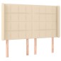 vidaXL Cabecero con LED de tela color crema 147x16x118/128 cm vidaXL Cabecero con LED de tela color crema 147x16x118/128 cm