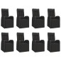 vidaXL Juego comedor jardín 9 pzas madera acacia ratán sintético negro vidaXL Juego comedor jardín 9 pzas madera acacia ratán sintético negro