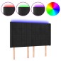 vidaXL Cabecero con LED de terciopelo negro 147x16x118/128 cm vidaXL Cabecero con LED de terciopelo negro 147x16x118/128 cm