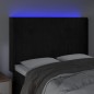 vidaXL Cabecero con LED de terciopelo negro 147x16x118/128 cm vidaXL Cabecero con LED de terciopelo negro 147x16x118/128 cm