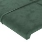 vidaXL Cabecero con LED de terciopelo verde oscuro 93x16x118/128 cm