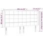 vidaXL Cabecero con LED de tela gris claro 203x16x118/128 cm vidaXL Cabecero con LED de tela gris claro 203x16x118/128 cm