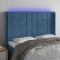vidaXL Cabecero con LED de terciopelo azul oscuro 147x16x118/128 cm vidaXL Cabecero con LED de terciopelo azul oscuro 147x16x118/128 cm
