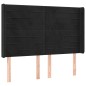 vidaXL Cabecero con LED de terciopelo negro 147x16x118/128 cm vidaXL Cabecero con LED de terciopelo negro 147x16x118/128 cm
