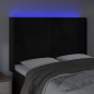 vidaXL Cabecero con LED de terciopelo negro 147x16x118/128 cm vidaXL Cabecero con LED de terciopelo negro 147x16x118/128 cm