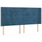 vidaXL Cabecero con LED de terciopelo azul oscuro 183x16x118/128 cm vidaXL Cabecero con LED de terciopelo azul oscuro 183x16x118/128 cm