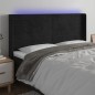 vidaXL Cabecero con LED de terciopelo negro 183x16x118/128 cm vidaXL Cabecero con LED de terciopelo negro 183x16x118/128 cm