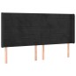 vidaXL Cabecero con LED de terciopelo negro 183x16x118/128 cm vidaXL Cabecero con LED de terciopelo negro 183x16x118/128 cm