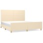 vidaXL Estructura de cama con cabecero de tela color crema 180x200 cm vidaXL Estructura de cama con cabecero de tela color crema 180x200 cm