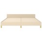 vidaXL Estructura de cama con cabecero de tela color crema 180x200 cm vidaXL Estructura de cama con cabecero de tela color crema 180x200 cm