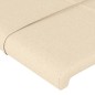 vidaXL Estructura de cama con cabecero de tela color crema 90x190 cm vidaXL Estructura de cama con cabecero de tela color crema 90x190 cm