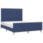 vidaXL Estructura de cama con cabecero de tela azul 140x190 cm