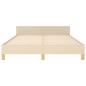 vidaXL Estructura de cama con cabecero de tela color crema 140x200 cm vidaXL Estructura de cama con cabecero de tela color crema 140x200 cm