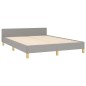 vidaXL Estructura de cama con cabecero de tela gris claro 140x200 cm vidaXL Estructura de cama con cabecero de tela gris claro 140x200 cm