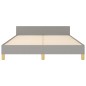 vidaXL Estructura de cama con cabecero de tela gris claro 140x200 cm vidaXL Estructura de cama con cabecero de tela gris claro 140x200 cm