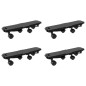 vidaXL Plataformas móviles con 4 ruedas 4 uds PP negro 170 kg vidaXL Plataformas móviles con 4 ruedas 4 uds PP negro 170 kg