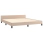 vidaXL Estructura de cama cabecero cuero sintético capuchino 160x200cm
