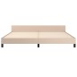 vidaXL Estructura de cama cabecero cuero sintético capuchino 200x200cm