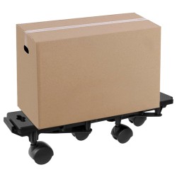 vidaXL Plataformas móviles con 4 ruedas 4 uds PP negro 170 kg
