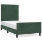 vidaXL Estructura cama con cabecero terciopelo verde oscuro 80x200 cm vidaXL Estructura cama con cabecero terciopelo verde oscuro 80x200 cm