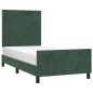 vidaXL Estructura cama con cabecero terciopelo verde oscuro 80x200 cm vidaXL Estructura cama con cabecero terciopelo verde oscuro 80x200 cm