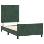 vidaXL Estructura cama con cabecero terciopelo verde oscuro 80x200 cm vidaXL Estructura cama con cabecero terciopelo verde oscuro 80x200 cm