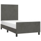 vidaXL Estructura de cama con cabecero terciopelo gris oscuro 80x200cm vidaXL Estructura de cama con cabecero terciopelo gris oscuro 80x200cm