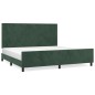 vidaXL Estructura cama con cabecero terciopelo verde oscuro 200x200 cm