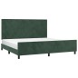vidaXL Estructura cama con cabecero terciopelo verde oscuro 200x200 cm