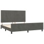 vidaXL Estructura cama con cabecero terciopelo gris oscuro 160x200 cm vidaXL Estructura cama con cabecero terciopelo gris oscuro 160x200 cm