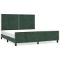 vidaXL Estructura cama con cabecero terciopelo verde oscuro 180x200 cm vidaXL Estructura cama con cabecero terciopelo verde oscuro 180x200 cm