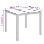 vidaXL Set comedor de jardín 3 piezas con cojines ratán sintético gris vidaXL Set comedor de jardín 3 piezas con cojines ratán sintético gris