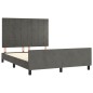 vidaXL Estructura cama con cabecero terciopelo gris oscuro 140x200 cm vidaXL Estructura cama con cabecero terciopelo gris oscuro 140x200 cm