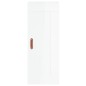 vidaXL Aparador alto madera contrachapada blanco brillo 34,5x34x180 cm
