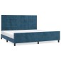 vidaXL Estructura cama con cabecero terciopelo azul oscuro 200x200 cm vidaXL Estructura cama con cabecero terciopelo azul oscuro 200x200 cm
