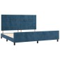 vidaXL Estructura cama con cabecero terciopelo azul oscuro 200x200 cm vidaXL Estructura cama con cabecero terciopelo azul oscuro 200x200 cm