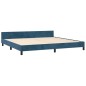 vidaXL Estructura cama con cabecero terciopelo azul oscuro 200x200 cm vidaXL Estructura cama con cabecero terciopelo azul oscuro 200x200 cm