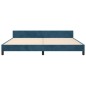 vidaXL Estructura cama con cabecero terciopelo azul oscuro 200x200 cm vidaXL Estructura cama con cabecero terciopelo azul oscuro 200x200 cm