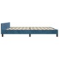 vidaXL Estructura cama con cabecero terciopelo azul oscuro 200x200 cm vidaXL Estructura cama con cabecero terciopelo azul oscuro 200x200 cm