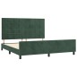 vidaXL Estructura cama con cabecero terciopelo verde oscuro 180x200 cm
