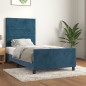 vidaXL Estructura cama con cabecero terciopelo azul oscuro 90x200 cm vidaXL Estructura cama con cabecero terciopelo azul oscuro 90x200 cm